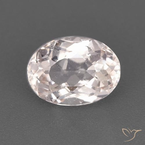 1.38ct Naturale Rosa salmone Morganite, Ovale, VS