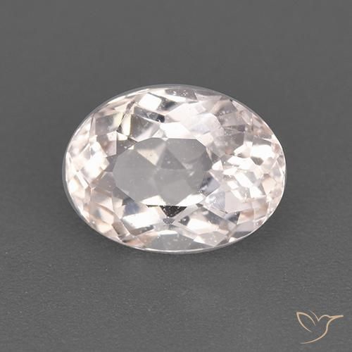 Morganite Rosa salmone naturale da 1.38 ct, Ovale, VS