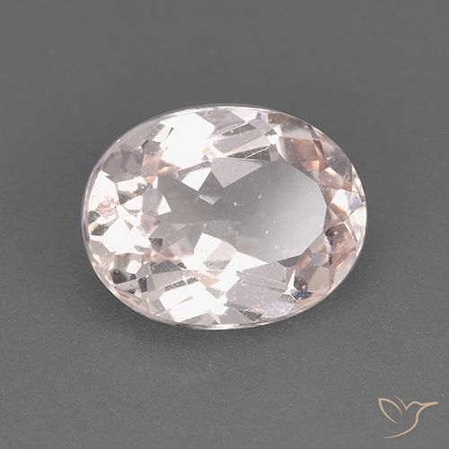 Morganite rosa fenicottero naturale da 1.85 ct, Ovale, VS