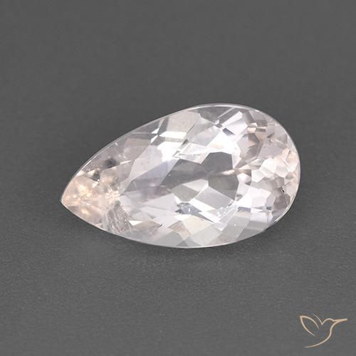 1.53ct Naturale Rosa chiaro Morganite, Forma a pera, VS