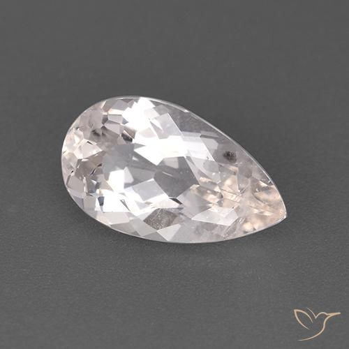 Morganite Rosa chiaro naturale da 1.53 ct, Forma a pera, VS