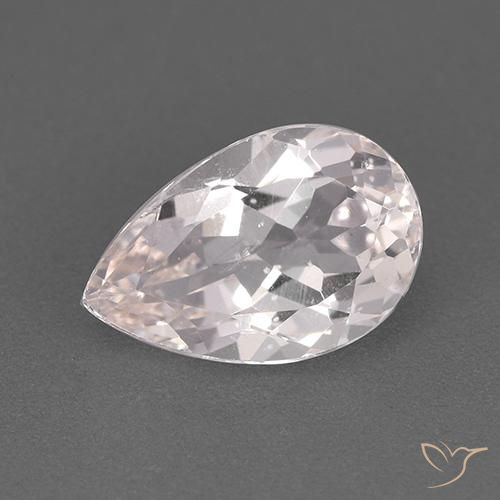 1.73ct Naturale Rosa chiaro Morganite, Forma a pera, VS