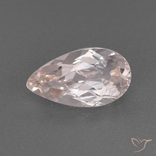 1.60ct Naturale Tono rosa rosa Morganite, Forma a pera, VS