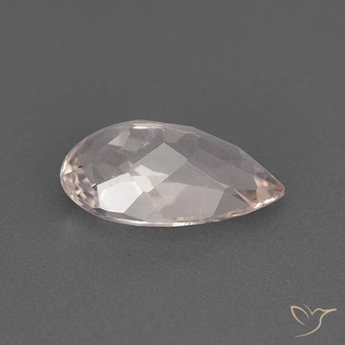 Morganite rosa fenicottero naturale da 1.37 ct, Forma a pera, VS