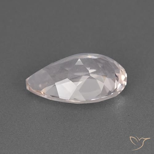 Morganite rosa fenicottero naturale da 1.42 ct, Forma a pera, VVS-VS
