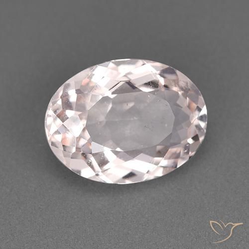 Morganite Rosa chiaro naturale da 1.61 ct, Ovale, VS