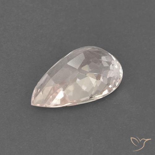 Morganite Rosa medio-chiaro naturale da 1.37 ct, Forma a pera, VS
