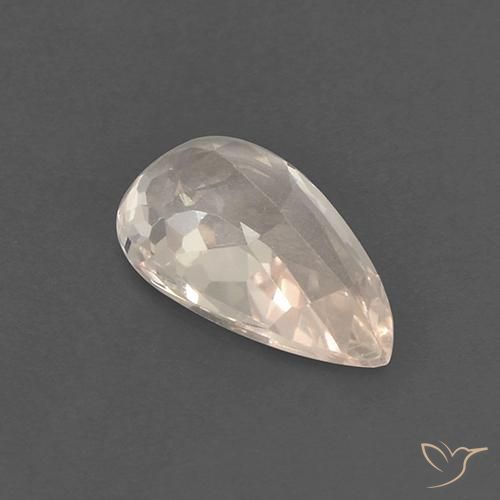 Morganite Rosa salmone naturale da 1.21 ct, Forma a pera, VS