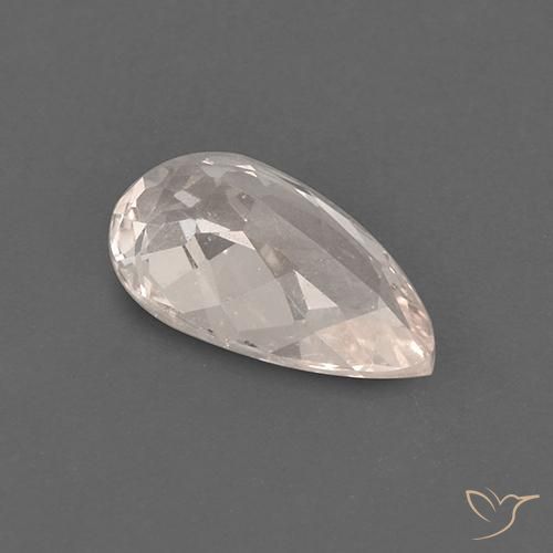 Morganite Rosa salmone naturale da 1.60 ct, Forma a pera, VS