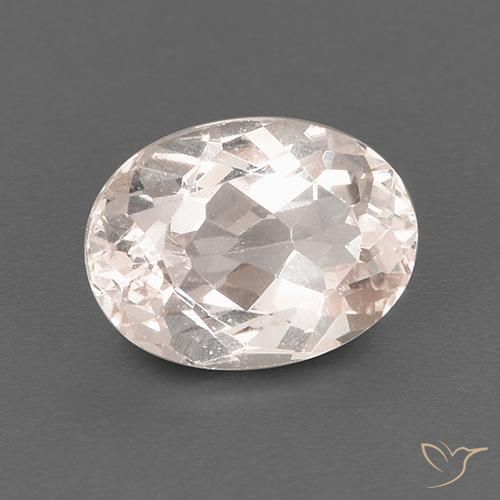 Morganite Rosa medio-chiaro naturale da 1.33 ct, Ovale, VS