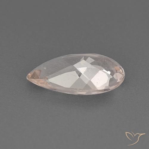 Morganite Rosa salmone naturale da 1.21 ct, Forma a pera, VS