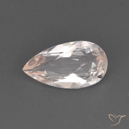 1.12ct Naturale Rosa medio-chiaro Morganite, Forma a pera, VVS-VS