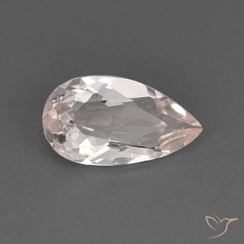 Morganite Rosa medio-chiaro naturale da 1.12 ct, Forma a pera, VVS-VS