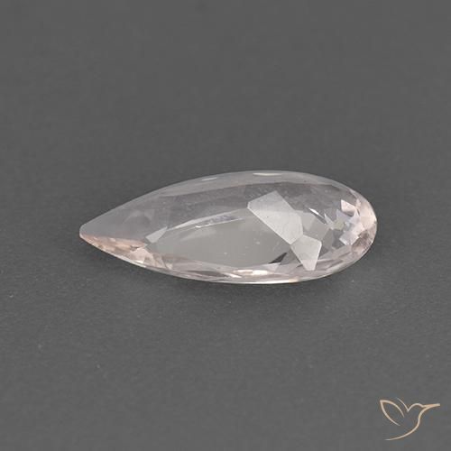 Morganite Rosa medio-chiaro naturale da 1.12 ct, Forma a pera, VVS-VS