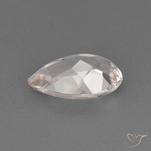 Morganite Rosa Molto Chiaro naturale da 0.90 ct, Forma a pera, VS