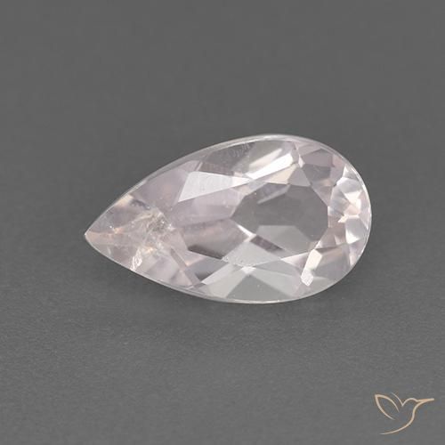 Morganite Rosa chiaro naturale da 0.97 ct, Forma a pera, VS