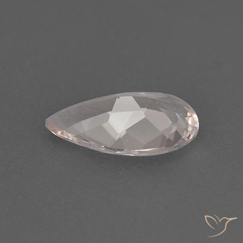 Morganite Rosa Molto Chiaro naturale da 0.94 ct, Forma a pera, VVS-VS
