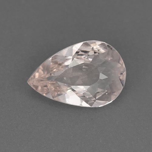 Morganite naturale rosa da 0,61 ct, taglio a pera, VVS-VS