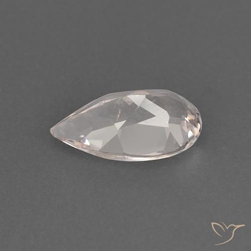 Morganite Rosa Molto Chiaro naturale da 0.94 ct, Forma a pera, VS