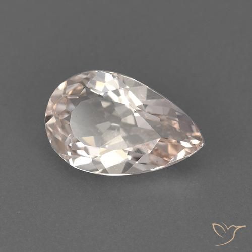 Morganite Rosa medio naturale da 1.05 ct, Forma a pera, VVS-VS