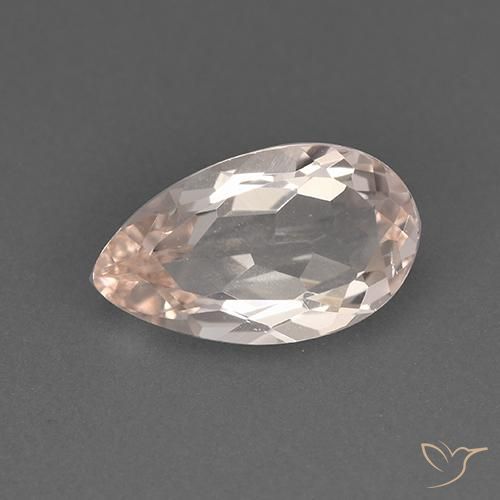 1.54ct Naturale Rosa medio Morganite, Forma a pera, VVS-VS