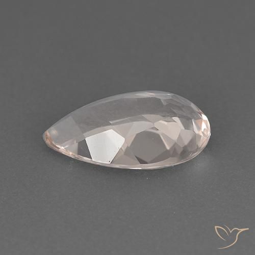 Morganite Rosa medio naturale da 1.54 ct, Forma a pera, VVS-VS