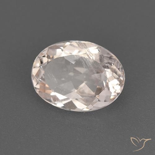 Morganite Rosa medio-chiaro naturale da 1.18 ct, Ovale, VS