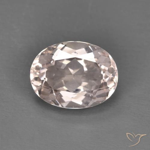 Morganite Rosa chiaro naturale da 1.72 ct, Ovale, VS