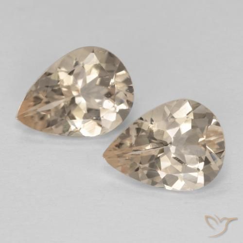 1.74ctw Naturale Dorato chiaro Morganite, Forma a pera, VS