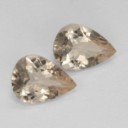 Morganite naturale dorato da 1,78 ct, taglio a pera, VVS-VS