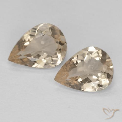 1.68ctw Naturale Dorato chiaro Morganite, Forma a pera, VS
