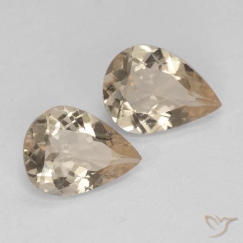 Gemme di Morganite Dorato chiaro naturale da 1.68 ct, Forma a pera, VS
