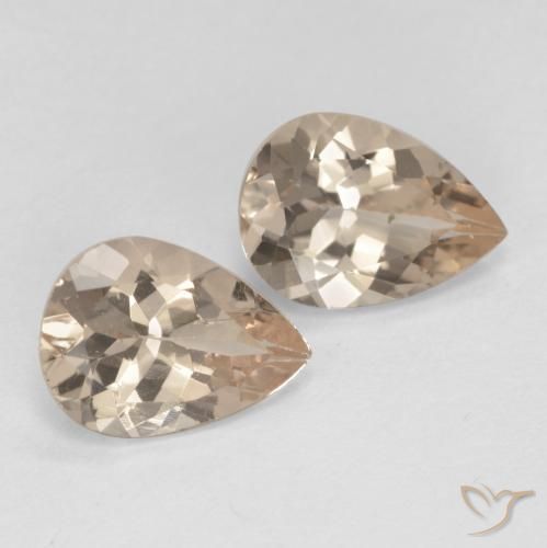 Morganite naturale dorato da 1,78 ct, taglio a pera, VVS-VS