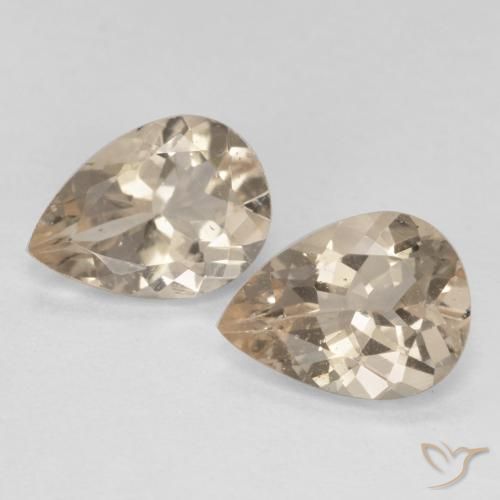 1.87ctw Naturale Dorato chiaro Morganite, Forma a pera, VS