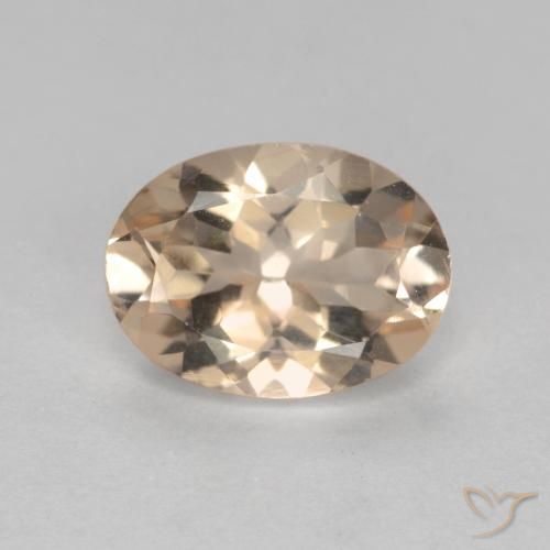 1.05ct Naturale Rosa salmone Morganite, Ovale, VVS-VS