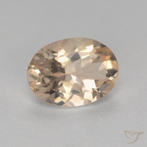 Morganite Rosa salmone naturale da 1.05 ct, Ovale, VVS-VS