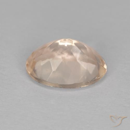 Morganite Rosa salmone naturale da 1.24 ct, Ovale, VVS-VS