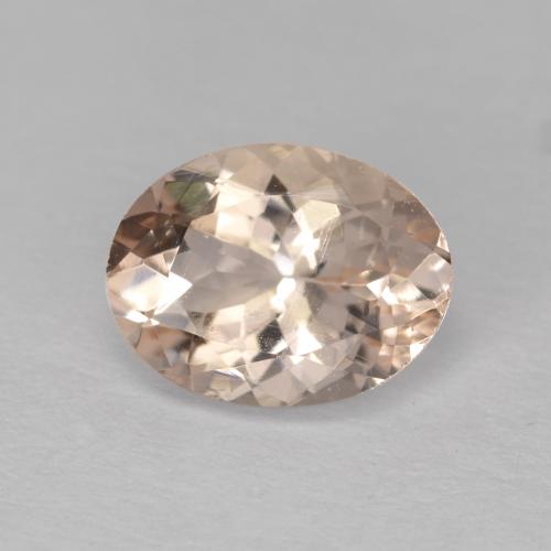 Morganite Rosa medio naturale da 1.24 ct, Taglio ovale, VS