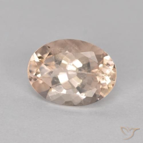 Morganite naturale rosa da 1,21 ct, taglio ovale, VS