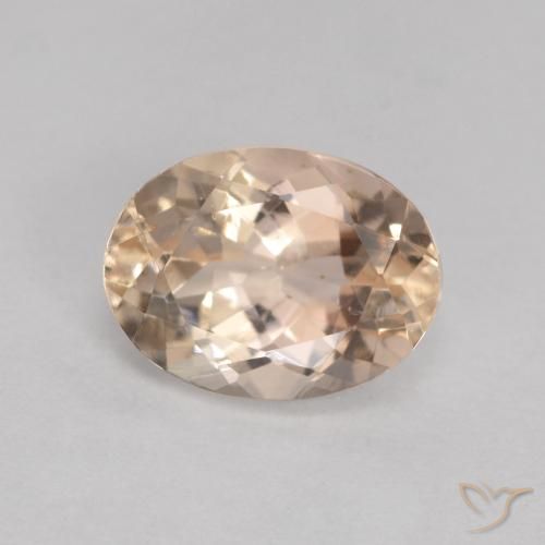 Morganite Rosa medio naturale da 1.23 ct, Ovale, VS