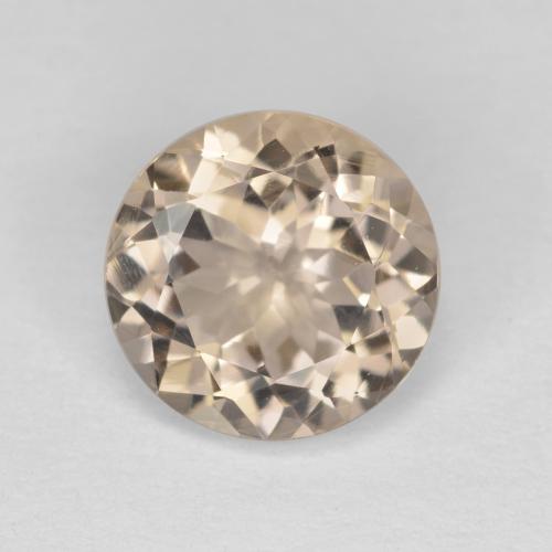 Morganite naturale dorato chiaro da 1,42 ct, taglio rotondo, VVS-VS