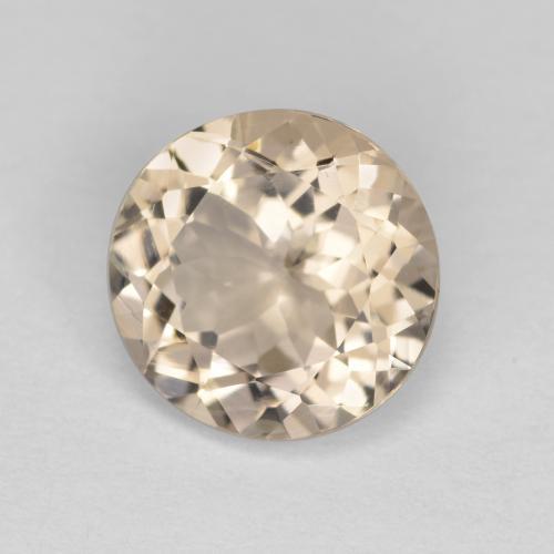 Morganite naturale dorato chiaro da 1,42 ct, taglio rotondo, VVS-VS