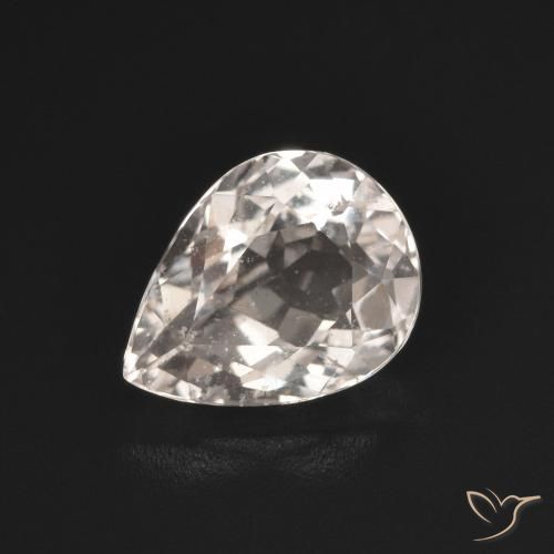 1.17ct Naturale Rosa chiaro Morganite, Forma a pera, VS