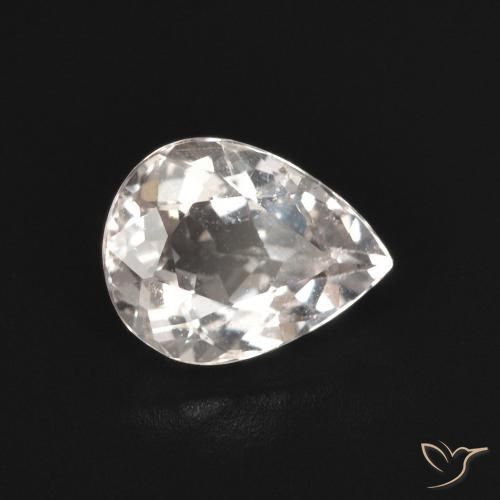 Morganite Rosa chiaro naturale da 1.17 ct, Forma a pera, VS