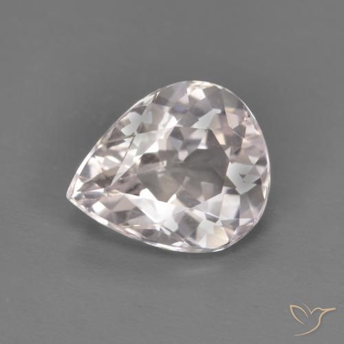 1.24ct Naturale Rosa chiaro Morganite, Forma a pera, VVS