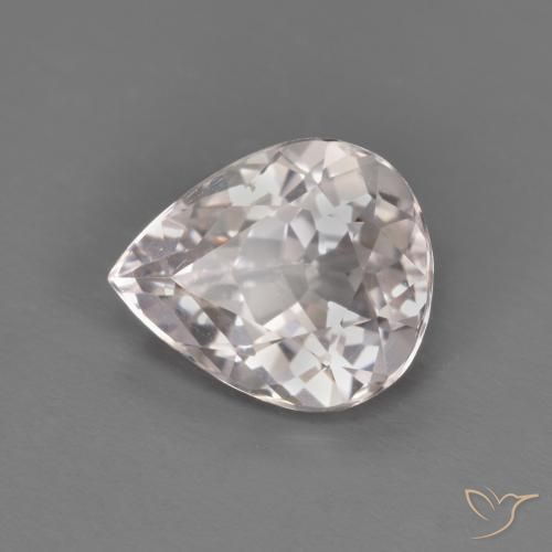 Morganite Rosa chiaro naturale da 1.24 ct, Forma a pera, VVS