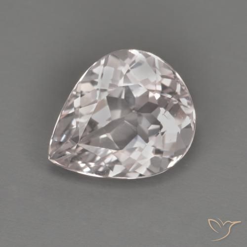 1.50ct Naturale Rosa chiaro Morganite, Forma a pera, VVS-VS