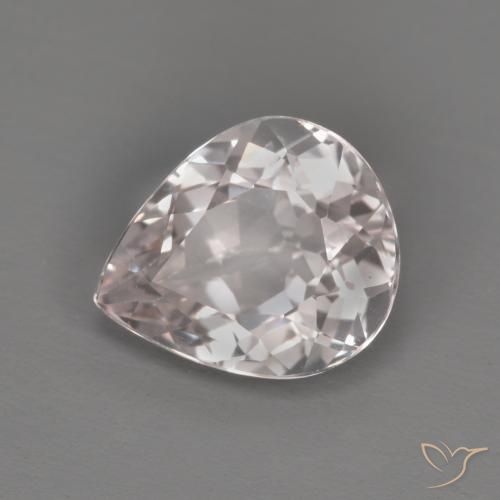 Morganite Rosa chiaro naturale da 1.50 ct, Forma a pera, VVS-VS