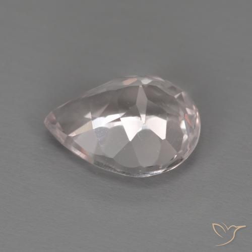 Morganite Rosa chiaro naturale da 1.50 ct, Forma a pera, VVS-VS