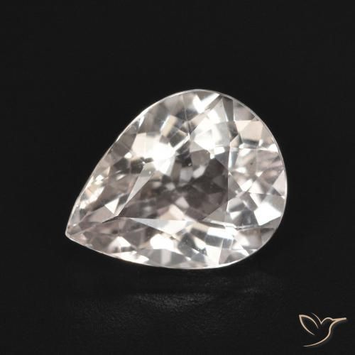 1.40ct Naturale Rosa chiaro Morganite, Forma a pera, VVS